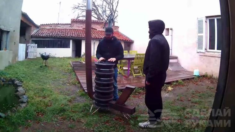 Печь буржуйка из колесных дисков своими руками Печь буржуйка из колесных дисков своими руками