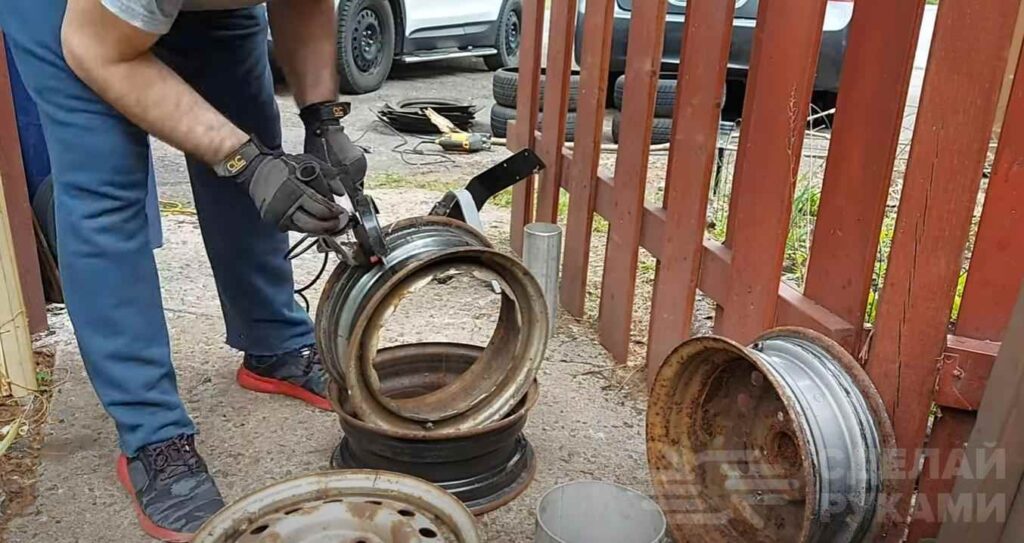 Печь буржуйка из колесных дисков своими руками Печь буржуйка из колесных дисков своими руками