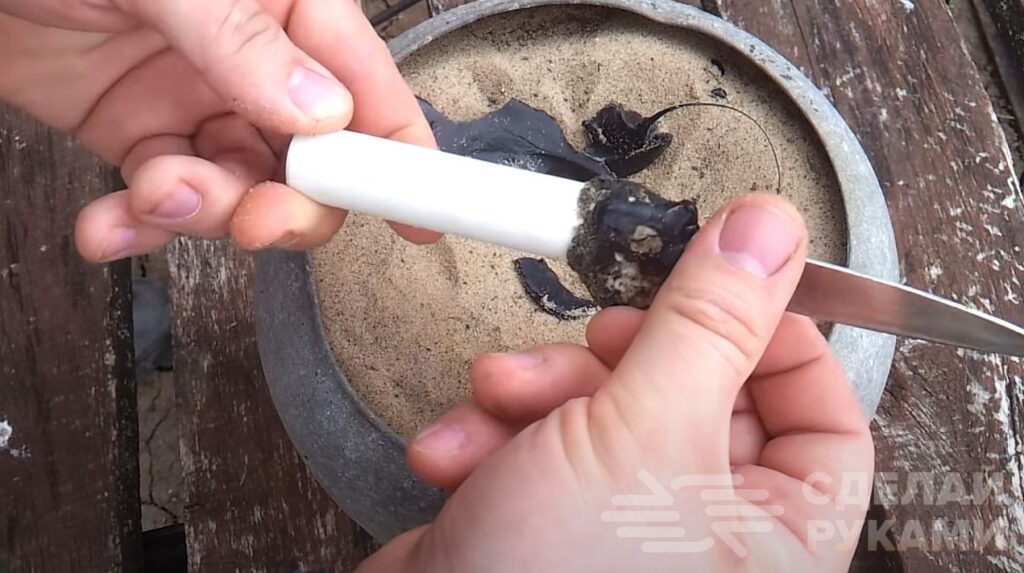 Как сделать рукоятку для ножа из пластиковой трубы Как сделать рукоятку для ножа из пластиковой трубы